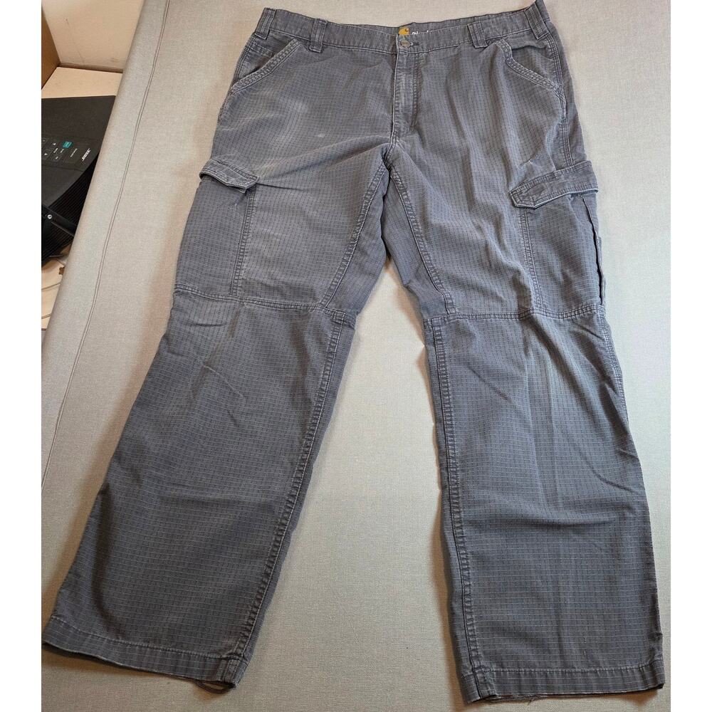 Carhartt Relaxed Fit Gray Work Pants 40x32 Heavy Duty Utility Distressed